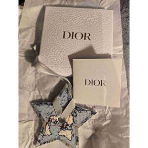 dior star ornament|Set of 4 Christmas Ornaments White and Gold.